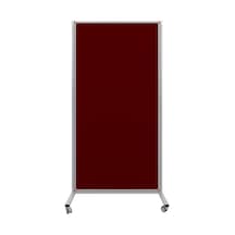 90x180 Cm Çift Taraflı Sabit Tekerlekli Kumaş Kaplı Ayaklı Paravan Beyaz