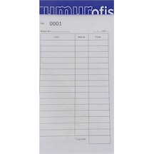Numaralı Sipariş Fişi