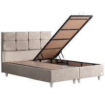 Gümüş İkili Set, Gümüş Tek Kişilik Baza Başlık Seti Krem 100 x 200