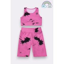 My Kids Wear Kız Çocuk Çok Amaçlı Desenli Mayo & Spor Takımı 12433 Beyaz - Yeşil