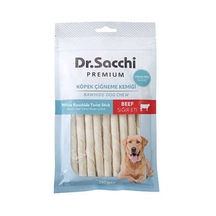 Dr.sacchi Beyaz Sığır Derisi Burgu Çubuk Köpek Ödülü 15'li 110 Gr