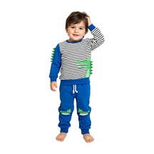 Miababy Figür Baskılı 2 Li Takım Saks Mavi