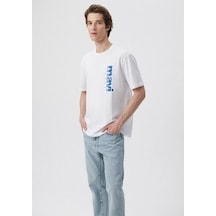 Mavi - Mavi Jeans Baskılı Beyaz Tişört 0611745-620 Beyaz