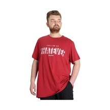 Mode Xl Büyük Beden Erkek T-Shirt Whatever 23148 Bordo 001