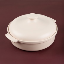 Aryıldız Elissa Kapaklı Karnıyarık Fırın Kabı Mat Beyaz 29 Cm Çok Renkli