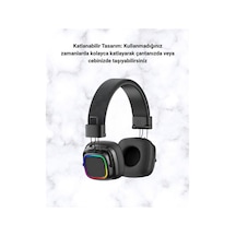 Rgb Işıklı Katlanabilir Bluetooth 5.3 Kulak Üstü Kulaklık -