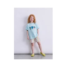 Poala Kids Müslin Şortlu Takım Turkuaz