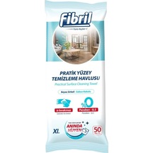 Fibril XL Beyaz Sirkeli Beyaz Sabun Kokulu Plastik Kapaklı Yüzey Temizlik Havlusu 50 Yaprak