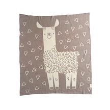 Organik Triko Bebek Örtüsü, Lama 80x90 , Bej