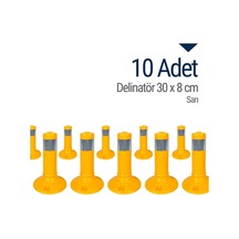 İleri Trafik Delinatör 30  x  8 CM Sarı 10 Adet Esnek Duba