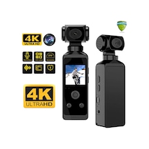 Robeve 4k Ultra Hd Aksiyon Kamerası 270 Geniş Açı - Döner Klips - Su Geçirmez Kılıf - Wifi Kamera - Mikrofon - Micro Sd Uyumlu Siyah