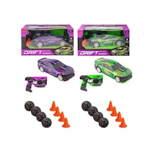 33637 Kumandalı Drift Atan Araba Duba Yedek Tekerli 4wd 12km/h R/c Işıklı Şarjlı 6+