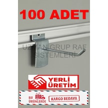 Uzmangrupraf Uzman Grup Raf Kanallı Pano Kancası-100'Lü Paket-Kanca