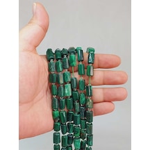 Bileklik Boy Malakit Taşı 7x12mm Yarım Dizi 49954 18cm Uzunluğundadır Çok Renkli