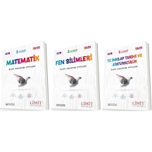 Limit 8. Sınıf Matematik + Fen + İnkılap Konu Föyleri Seti 3 Kitap 2023