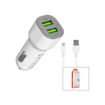 Hytech Hy-x44 15.5w 1mt Kablo 3a Araç Apple iPhone Uyumlu Kablolu Dual-port Çakmaklık Şarj Başlık Set Oto - 6'li Paket Diğer