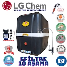 Lg Chem Cool Siyahbeyaz 8lt 5fl Pompalı 10 Aşama Su Arıtma Cihazı