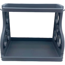 Gri Mutfak Tezgah Üstü Düzenleyici Organizer 5365 Çok Renkli