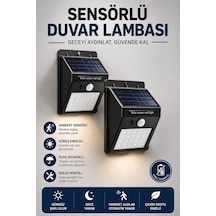 Mey İthalat Solar Sensörlü Duvar Lambası Bahçe Lamba 20 Led Işık Çok Renkli
