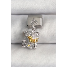316l Çelik Gümüş Renk Sallantı Aslan Model Charm - Özel Seri Bzsurn010373