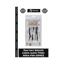 Özel Seri Etkinlik Çekim Işıltılı İthal Arka Fon Gümüş