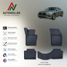 Volvo S90 2016 Sonrası Uyumlu Havuzlu Oto Paspas Benzin & Dizel