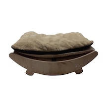 Optimal Ahşap Kedi Köpek Gondol Sallanır Yatak 50 x 30 CM + Minder