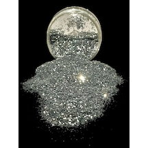 Epoksi Glitter Sim 50 Gr Kalın Mikron Parlak Silver