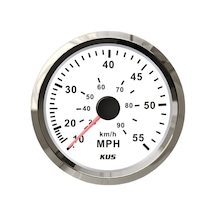 KUS Sürat Göstergesi 55 MPH Beyaz 12/24V 85 MM