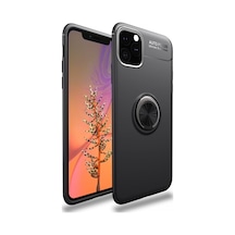 Zhd Apple Uyumlu iPhone 11 Pro Kılıf Range Yüzüklü Silikon Siyah