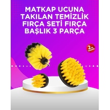 Znv Zenvia Mey İthalat Matkap Ucu Temizlik Fırçası Seti Banyo Fayans Zemin İçin Znv2025 Cmn