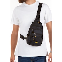 Newish Polo İmpertex Suya Dayanıklı Siyah-sarı Kulaklık Ve Usb Çıkışlı Unisex Omuz Ve Bel Çantası Siyah - Sarı