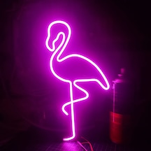 Flamingo Neon Led 3d Baskı Pembe