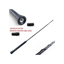 Çubuk Anten Metrik M6 40cm Tüm Araçlara Uyumlu Çubuk Anten Tavan Anteni