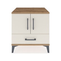 Hyperion Komodin 2 Raflı Tek Çekmeceli 2 Kapaklı 60x44x64 Çam-aytaşı Atlas Çam