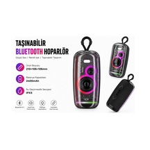 Linktech Şeffaf Bluetooth Hoparlör - Linktech R116 Şeffaf Tasarım Ipx5 Sertifikalı Rgb Işıklı Blueto
