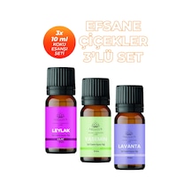 Efsane Çiçekler Esansiyel Uçucu Koku Yağı Buhurdanlık Yağı Difüzör Esansı 3'lü Set 3x10ml Karışık
