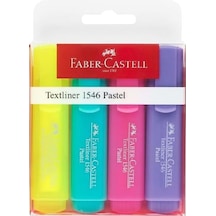Faber Castell Fosforlu Kalem 1546 Şeffaf 4 Lü Set Pastel Renkler Diğer