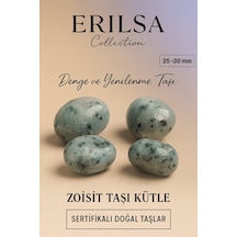 Sertifikalı Yeşil Zoisit Green Zoisite Taşı Kütle 25 30 Mm De