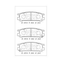 Subaru Impreza 93/96 Arka Fren Balatası Disk 107,8x36,5x15 Daıwa - Fren Ve Ekipmanları