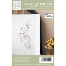 Damgalı Yastık Kılıfı Gece, T 50,8 Cm X 76,2 Cm Nakış Seti, İyi Geceler Çok Renkli
