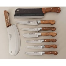 Lazoğlu 8 Parça Kasap Kurban Mutfak Bıçak Seti Satır Bıçağı