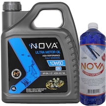 Nova 10W-60 Sn Tam Sentetik Motor Yağı 4 L + Cam Suyu 1 L