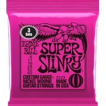 Ernie Ball P03223 Super Slinky Elektro Tel Seti 3Lü Paket