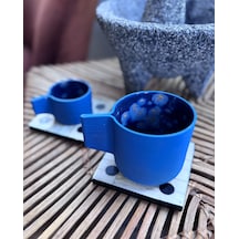 Argile Rouge - Upsala Porselen Americano Bardağı 3d Printed & El Yapımı Lacivert