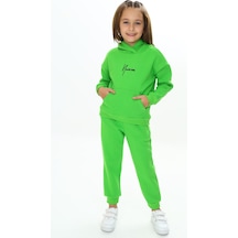 Toontoy Kids Toontoy Kız Çocuk Kapüşonlu Eşofman Takım Fıstık Yeşili