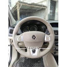 Renault Megane 3 Bej Dıreksıyon  Kaplama Deri Direksiyon Kılıfı