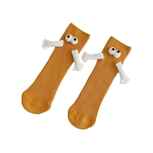 Suntek Sevimli Orta Tüp Çorap Kulüp Ünlü Ayak Komik Sarı Sarı