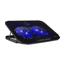 M40 Gaming Laptop Soğutucu Notebook Standı, Mavi Led,14-15.6-17 İnch Uyumlu, 2 Fan, 2 Usb
