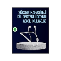 Usb Şarjlı Uzun Ömürlü Boyun Askılı Bluetooth Kulaklık - Karbul4244-7350 Renkli